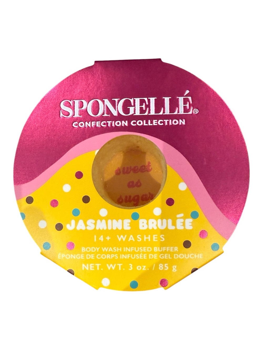 Jasmine Brûlée Body Wash Infused Buffer - Yellow